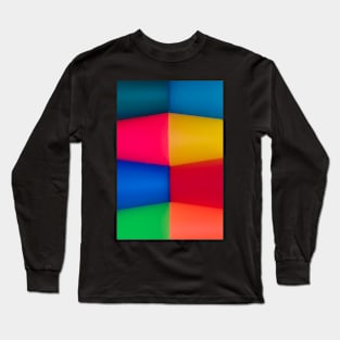 Abstract Multi Coloured Background Long Sleeve T-Shirt